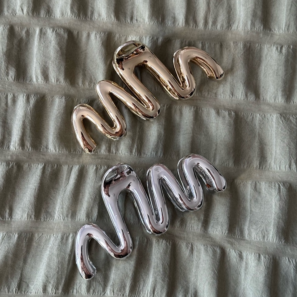 Gold and Silver Hair Clips